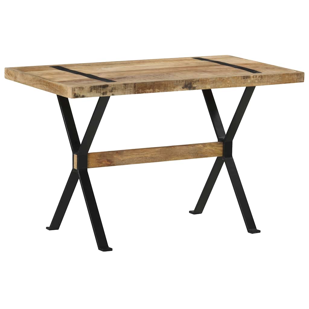 321604 vidaXL Dining Table 120x60x76 cm Rough Mango Wood
