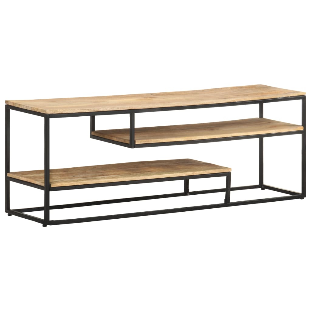 TV Cabinet 130x30x45 cm Rough Mango Wood