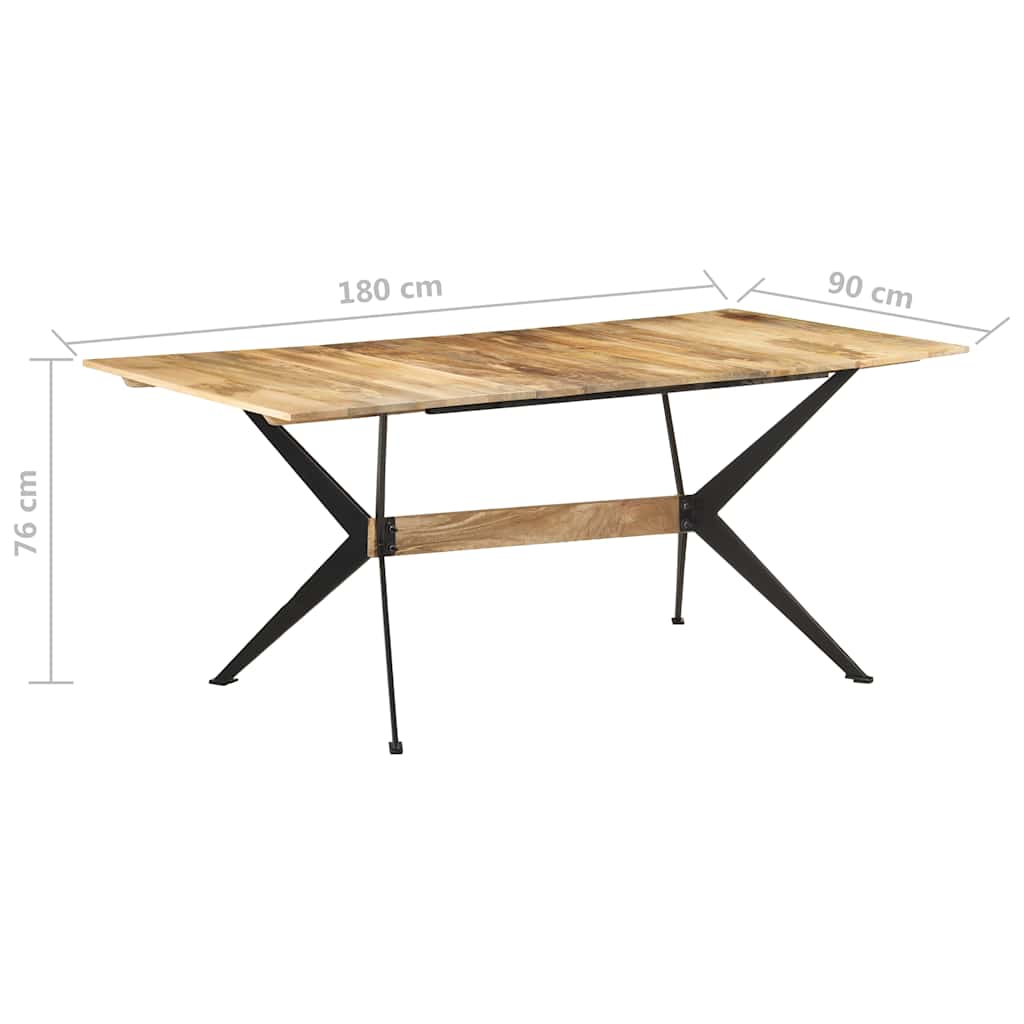 321687 vidaXL Dining Table 180x90x76 cm Solid Mango Wood