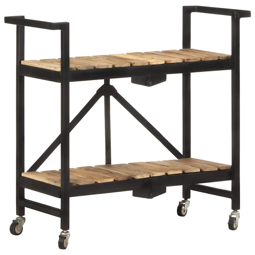 321710 vidaXL Kitchen Trolley 87x36x81 cm Solid Mango Wood