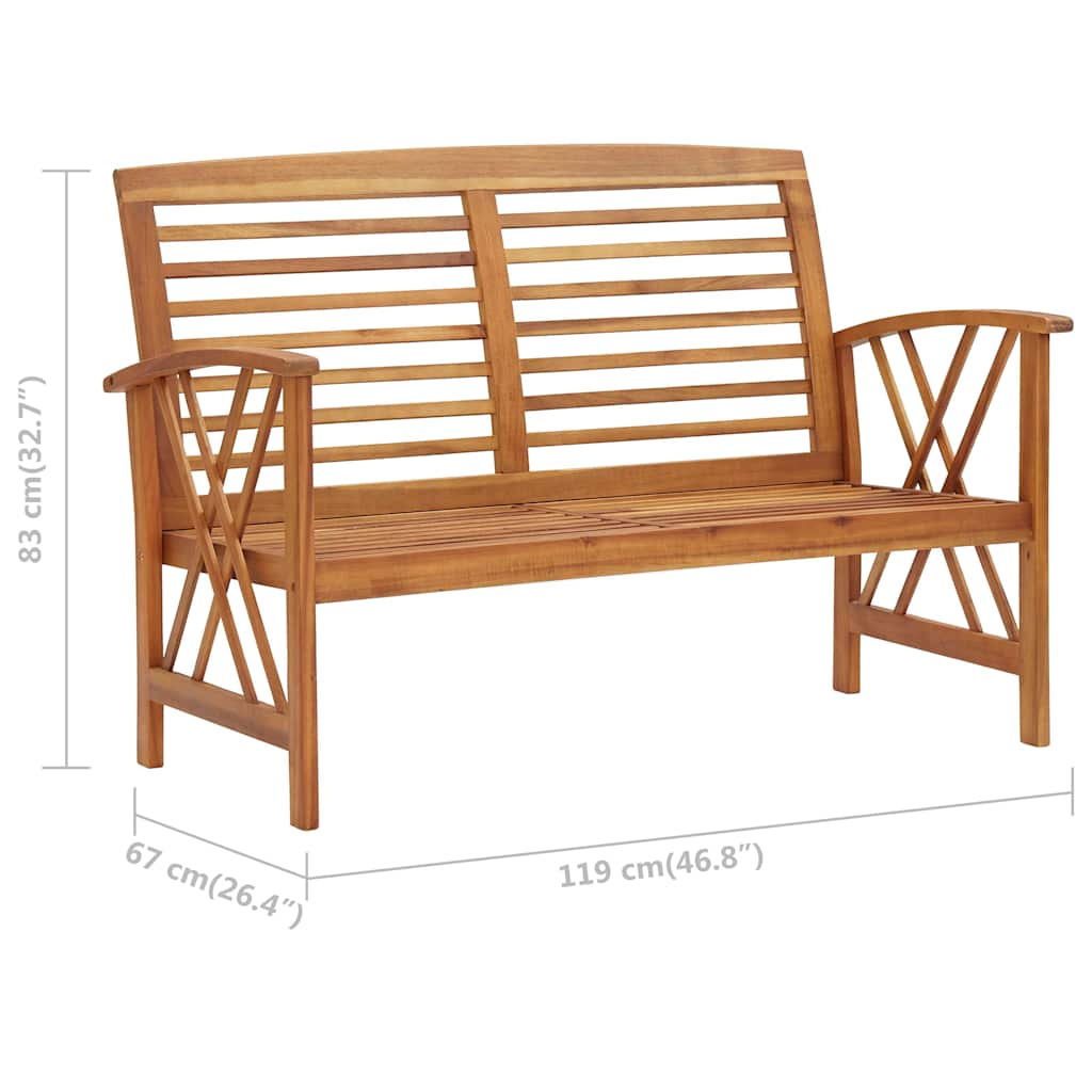 310269 vidaXL Garden Bench 119 cm Solid Acacia Wood