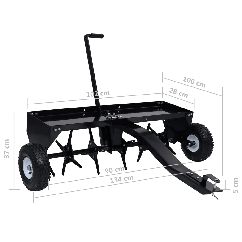 147892 vidaXL Lawn Aerator for Ride-on Mower 102 cm