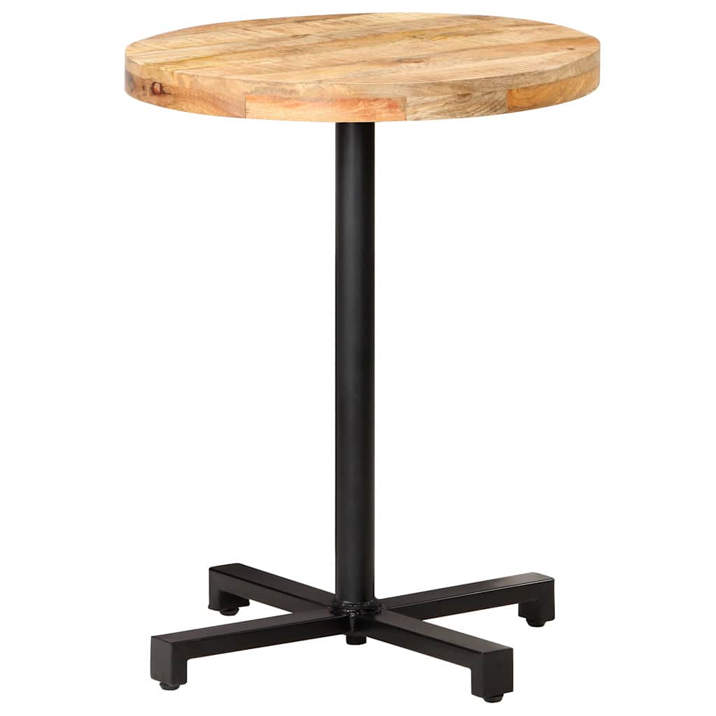 320265 vidaXL Bistro Table Round Ø60x75 cm Rough Mango Wood