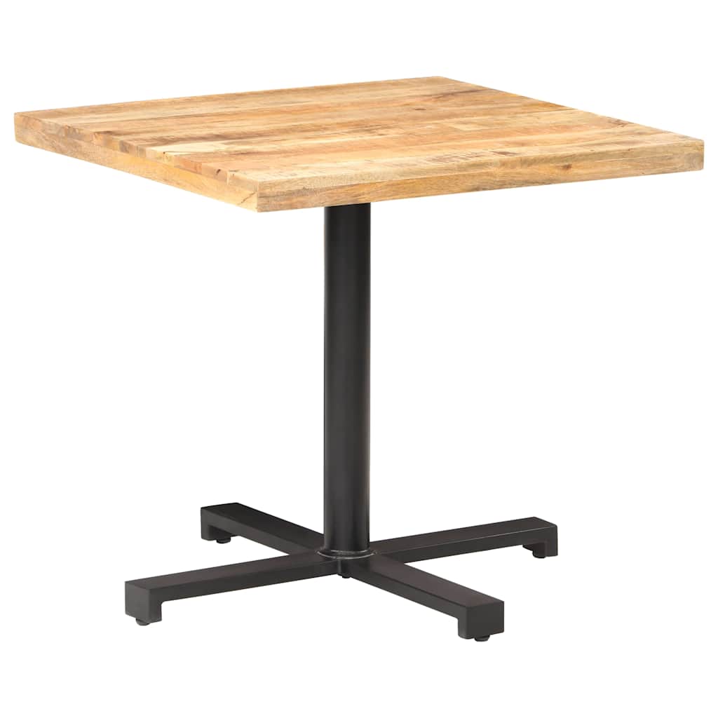 320268 vidaXL Bistro Table Square 80x80x75 cm Rough Mango Wood