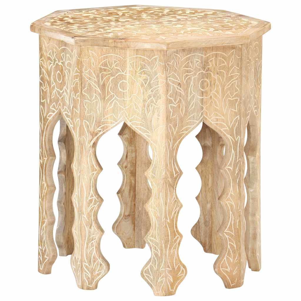 320372 vidaXL Side Table Ø48 cm Solid Mango Wood