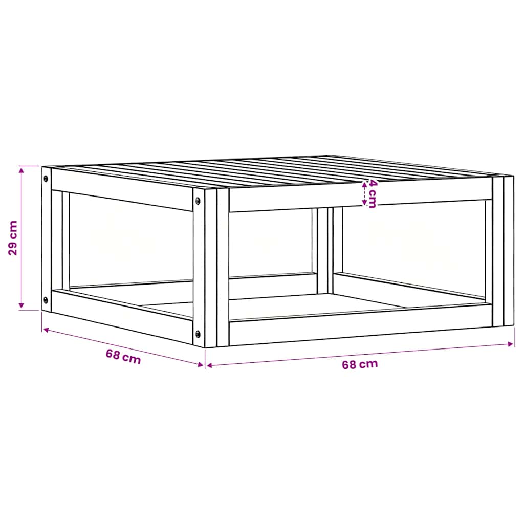 311866 vidaXL Coffee Table 68x68x29 cm Solid Acacia Wood