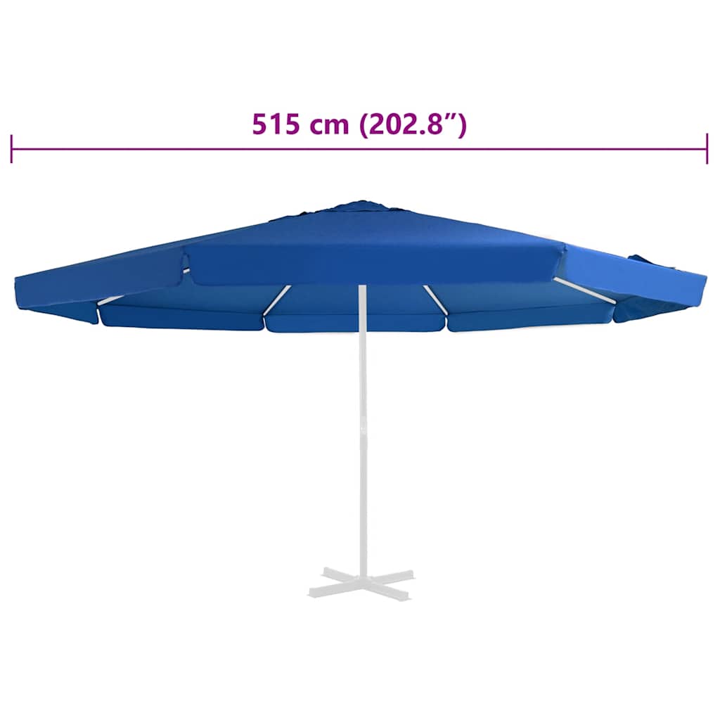 312545 vidaXL Replacement Fabric for Outdoor Parasol Azure Blue 515 cm