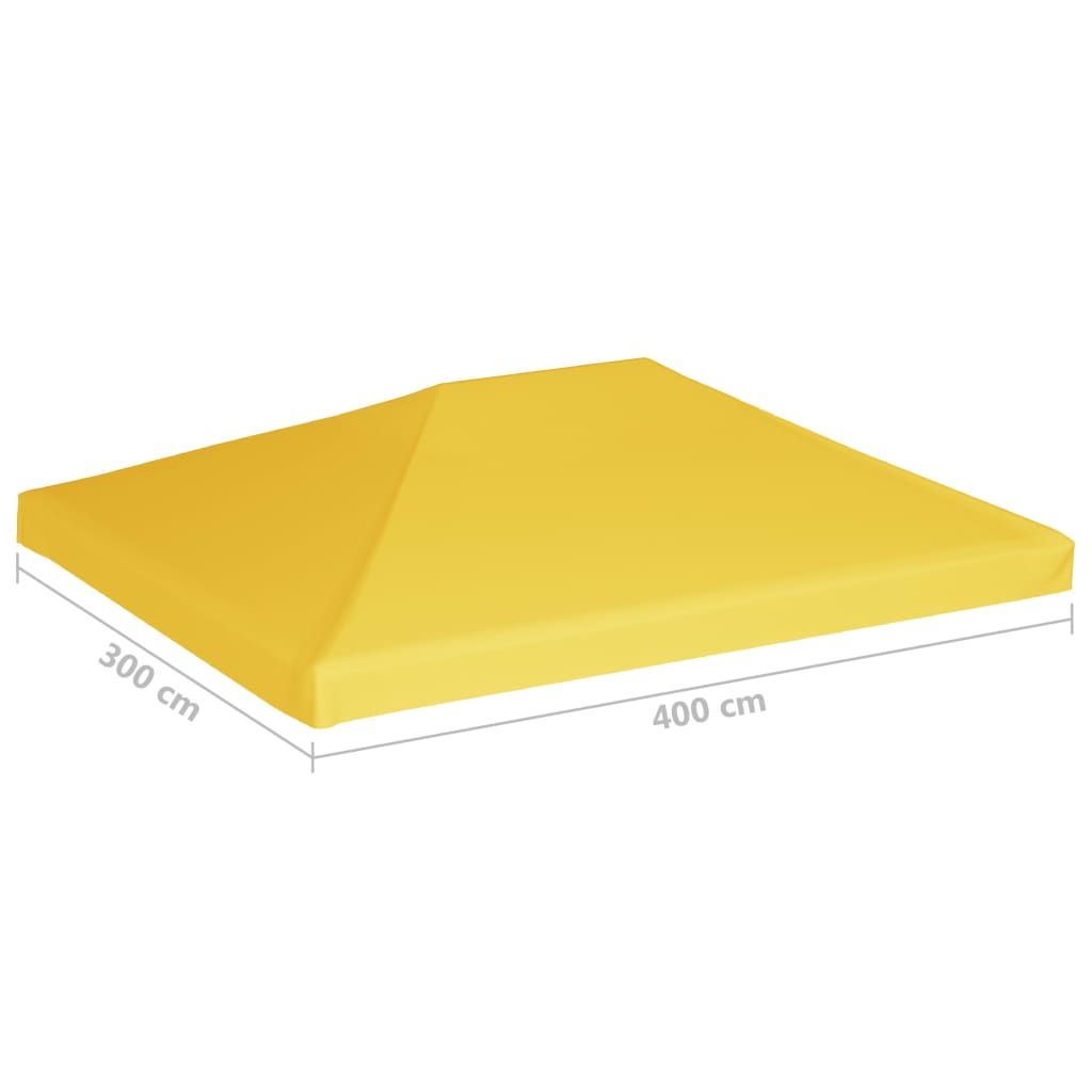 312082 vidaXL Gazebo Top Cover 270 g/m² 4x3 m Yellow