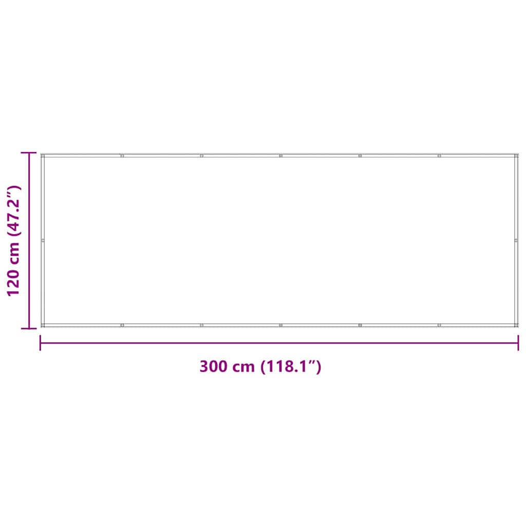 Balcony Screen Anthracite 120x300 cm Oxford Fabric