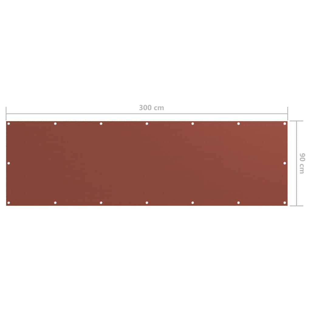 134976 vidaXL Balcony Screen Terracotta 90x300 cm Oxford Fabric