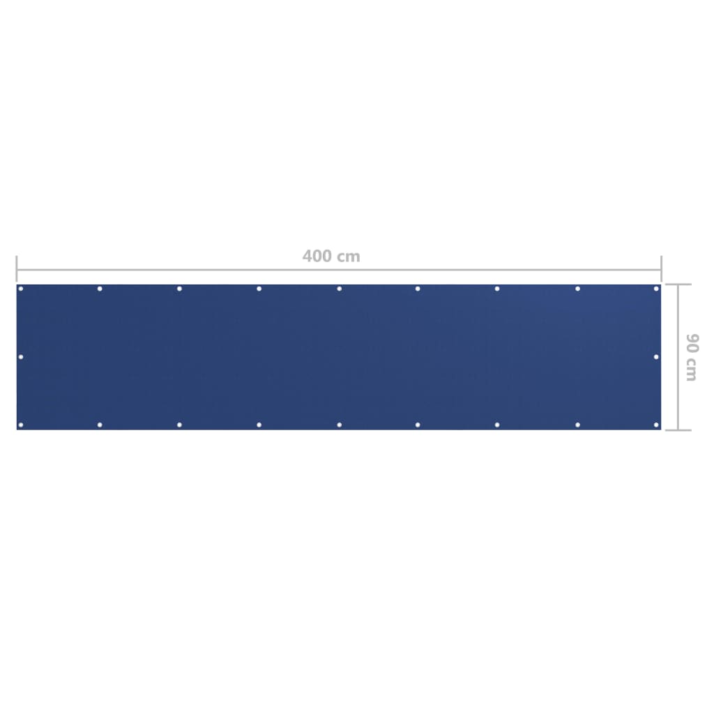 Balcony Screen Blue 90x400 cm Oxford Fabric