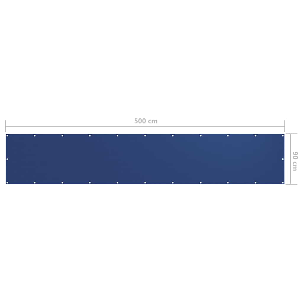 135014 vidaXL Balcony Screen Blue 90x500 cm Oxford Fabric