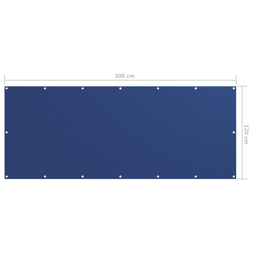 135016 vidaXL Balcony Screen Blue 120x300 cm Oxford Fabric