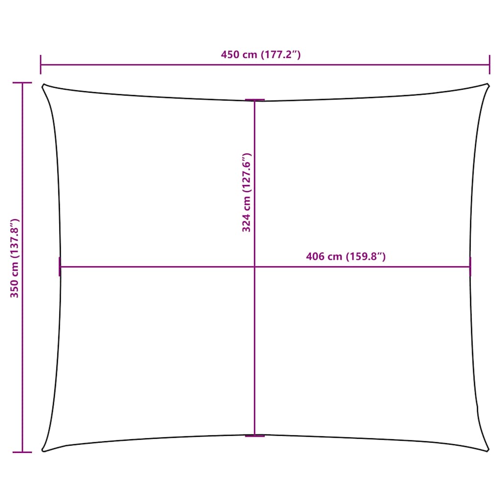 135104 vidaXL Sunshade Sail Oxford Fabric Rectangular 3,5x4,5 m Anthracite