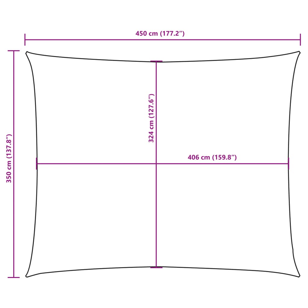 Sunshade Sail Oxford Fabric Rectangular 3.5x4.5 m Beige