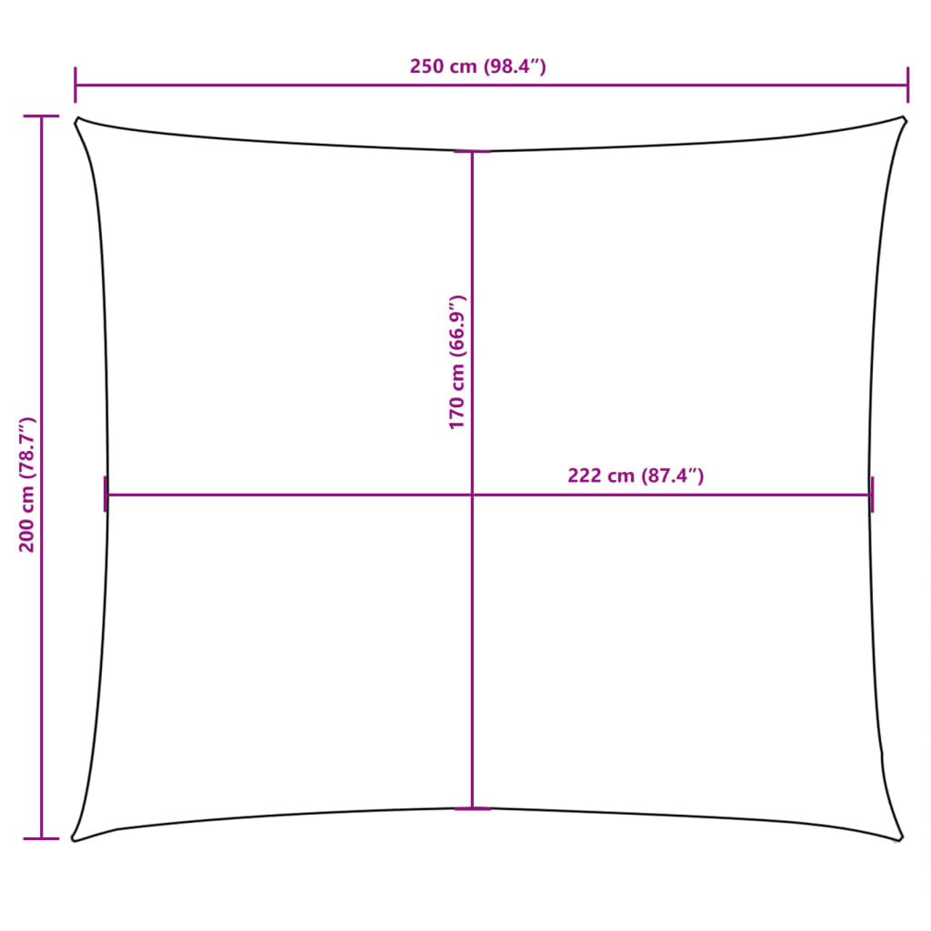 Sunshade Sail Oxford Fabric Rectangular 2x2,5 m Terracotta