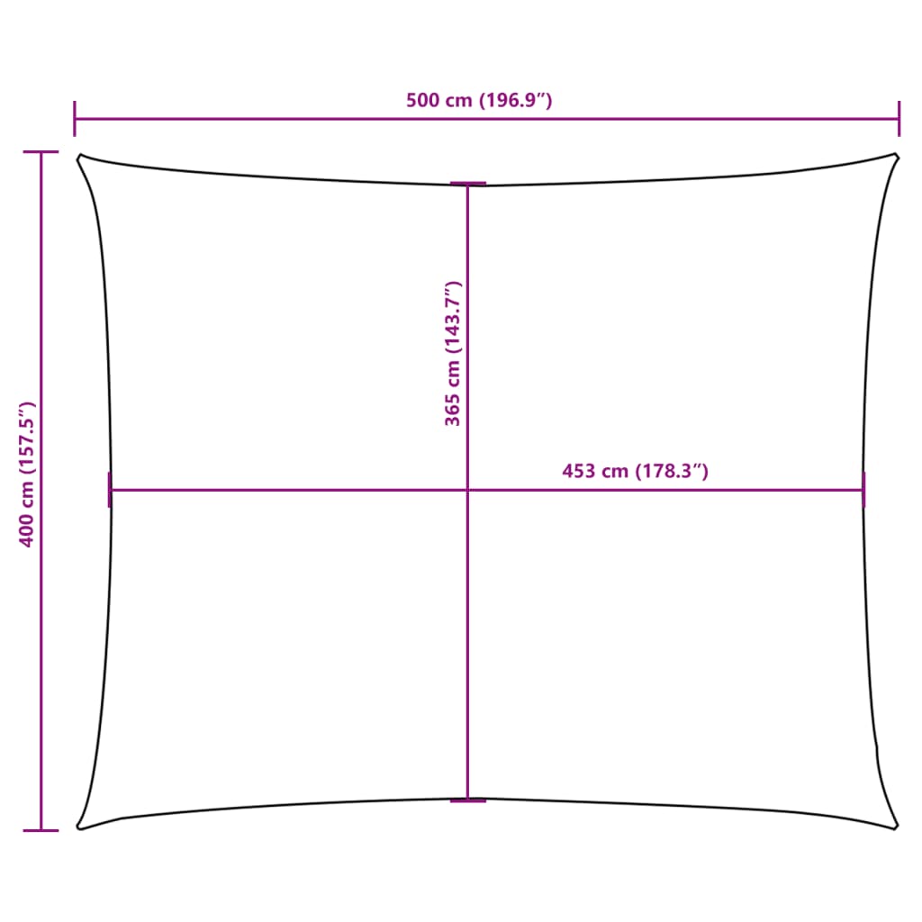 135381 vidaXL Sunshade Sail Oxford Fabric Rectangular 4x5 m Terracotta