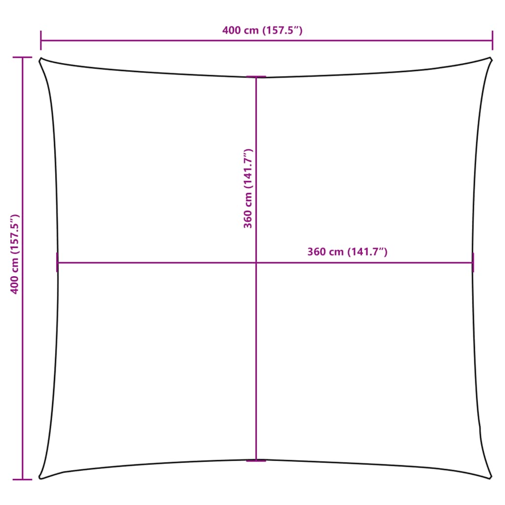 Sunshade Sail Oxford Fabric Square 4x4 m Taupe