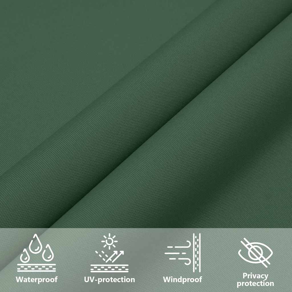 135469 vidaXL Sunshade Sail Oxford Fabric Square 4x4 m Dark Green