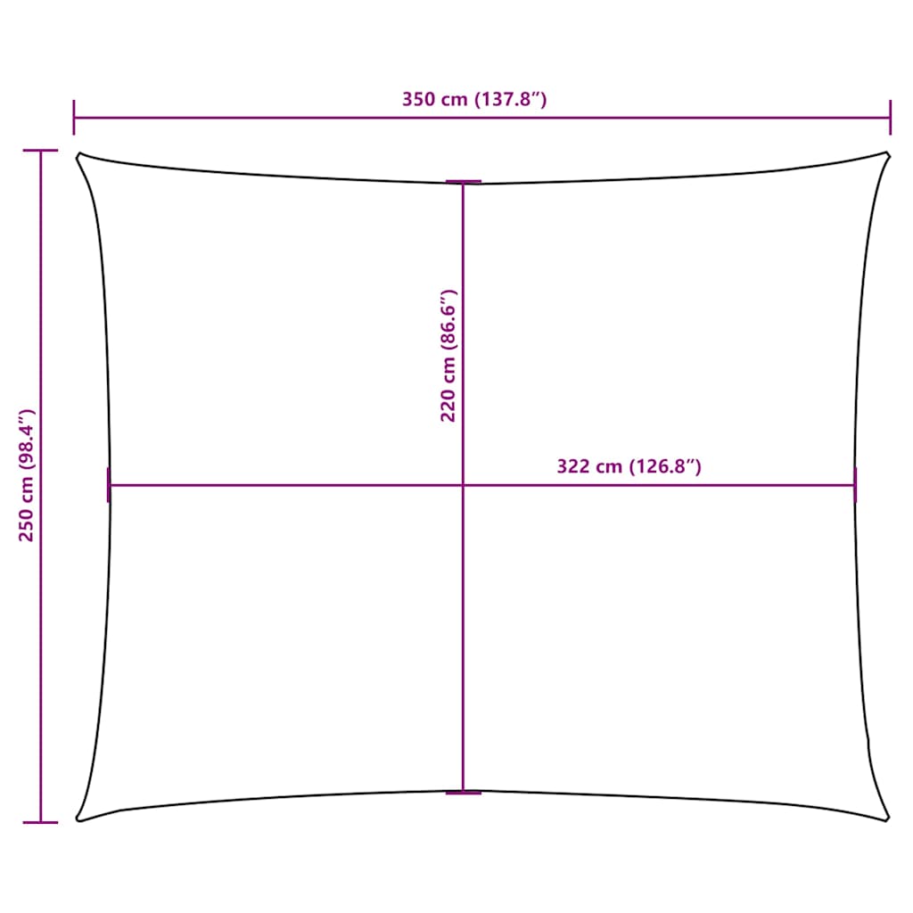 135481 vidaXL Sunshade Sail Oxford Fabric Rectangular 2,5x3,5 m Dark Green