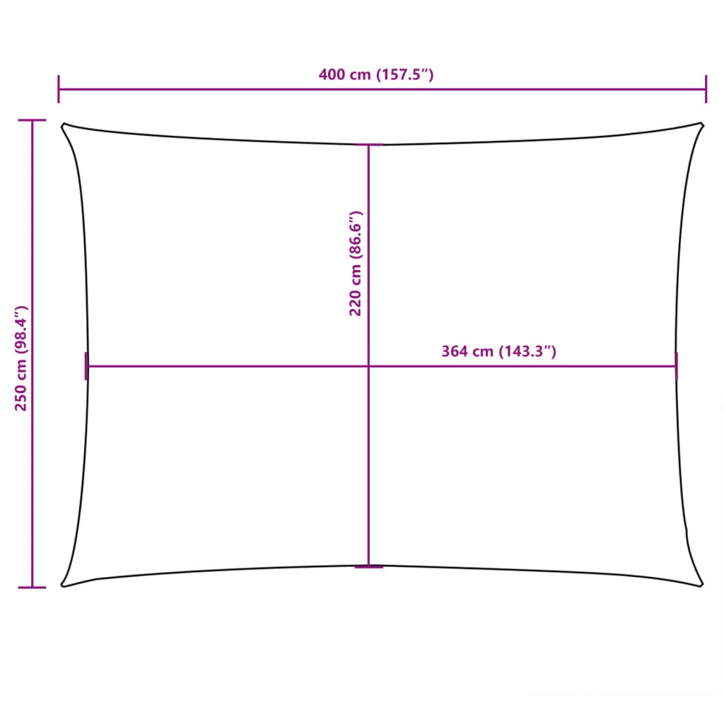 135482 vidaXL Sunshade Sail Oxford Fabric Rectangular 2,5x4 m Dark Green