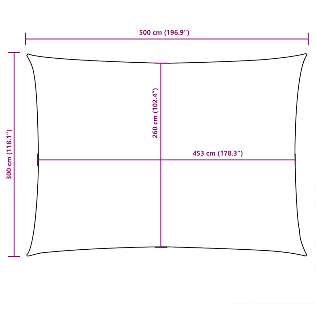 135487 vidaXL Sunshade Sail Oxford Fabric Rectangular 3x5 m Dark Green