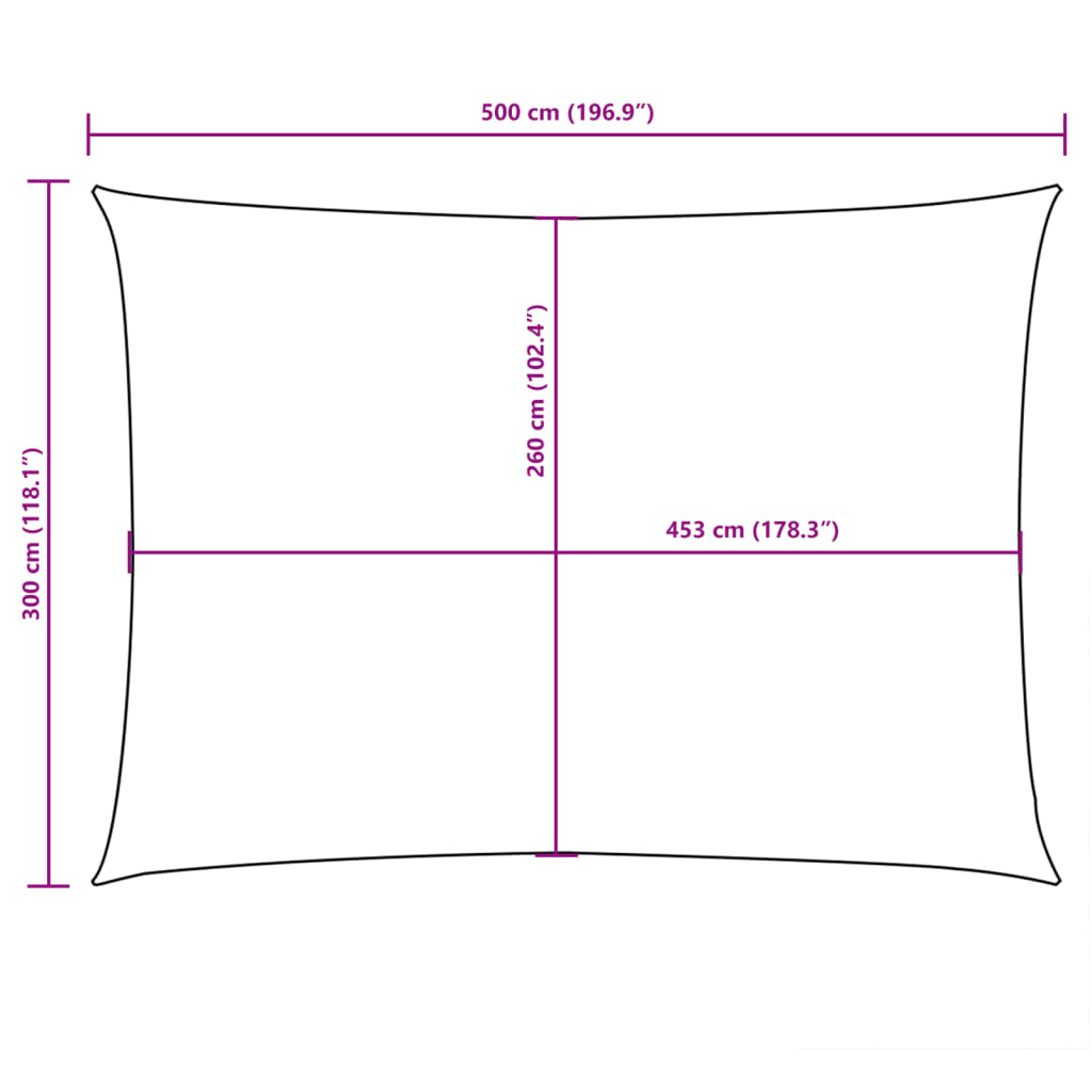 Sunshade Sail Oxford Fabric Rectangular 3x5 m Dark Green