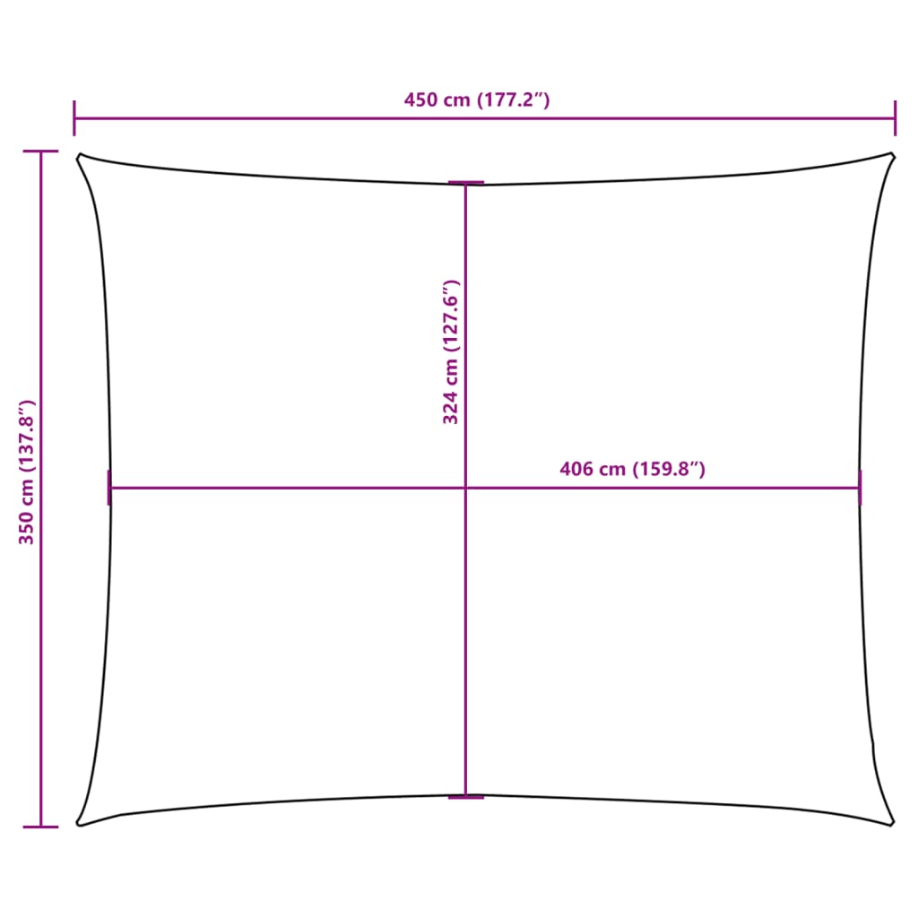 135489 vidaXL Sunshade Sail Oxford Fabric Rectangular 3,5x4,5 m Dark Green