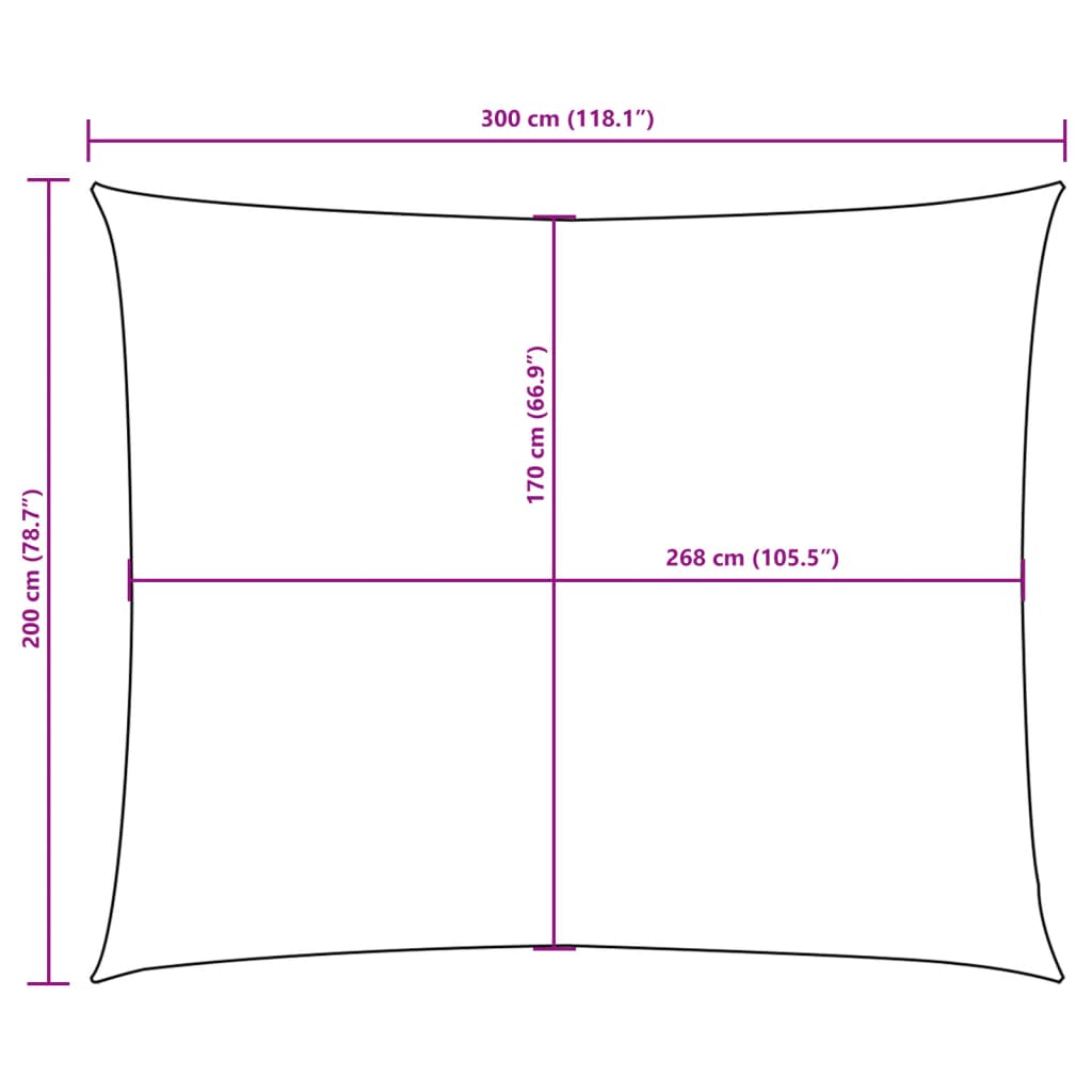 Sunshade Sail Oxford Fabric Rectangular 2x3,5 m Blue