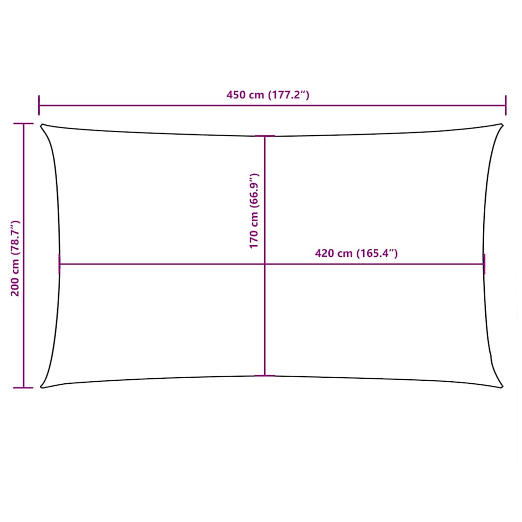 135533 vidaXL Sunshade Sail Oxford Fabric Rectangular 2x4,5 m Blue