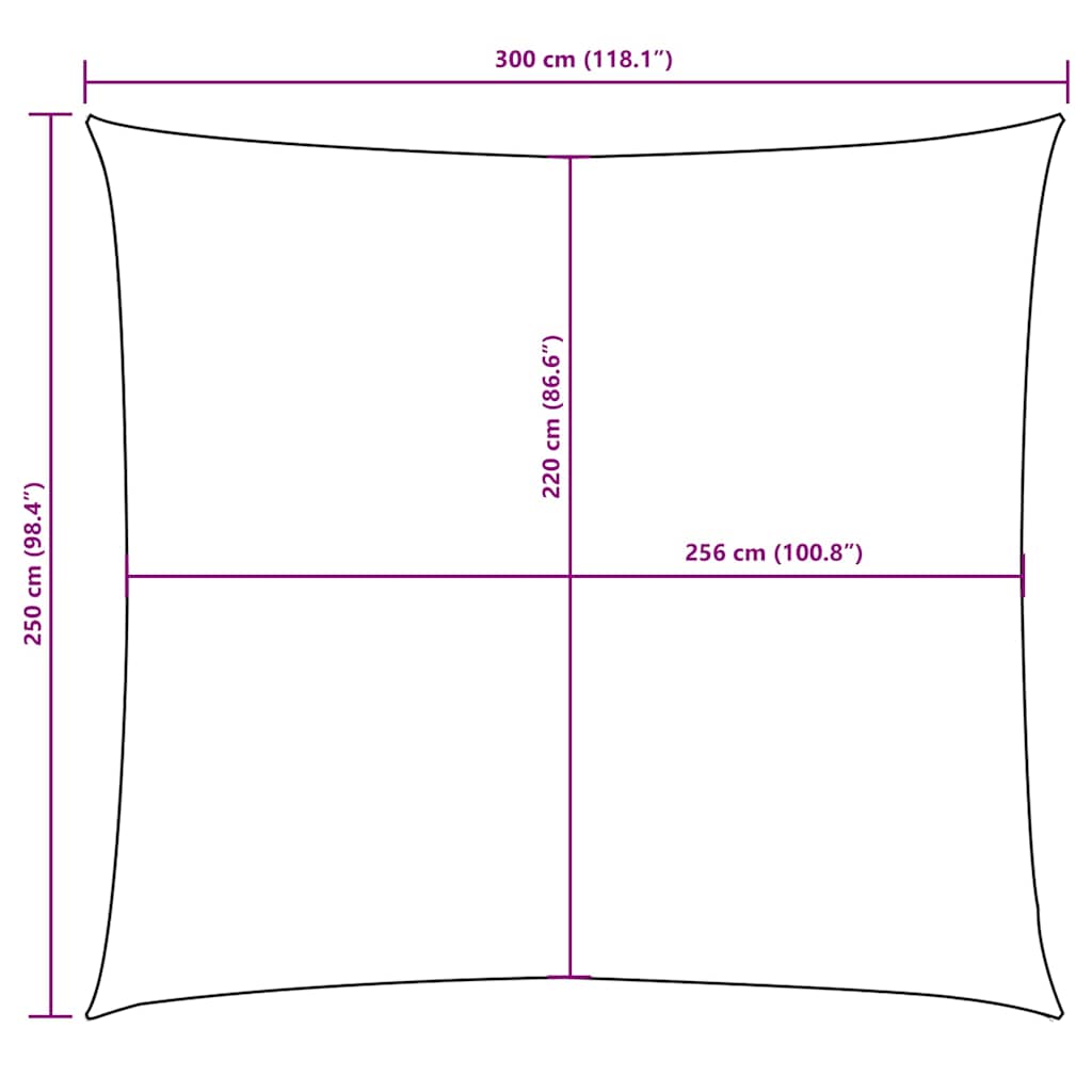 135535 vidaXL Sunshade Sail Oxford Fabric Rectangular 2,5x3 m Blue