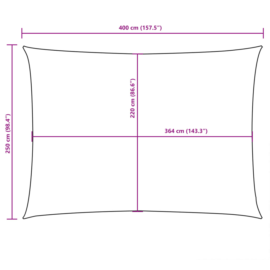 135537 vidaXL Sunshade Sail Oxford Fabric Rectangular 2,5x4 m Blue