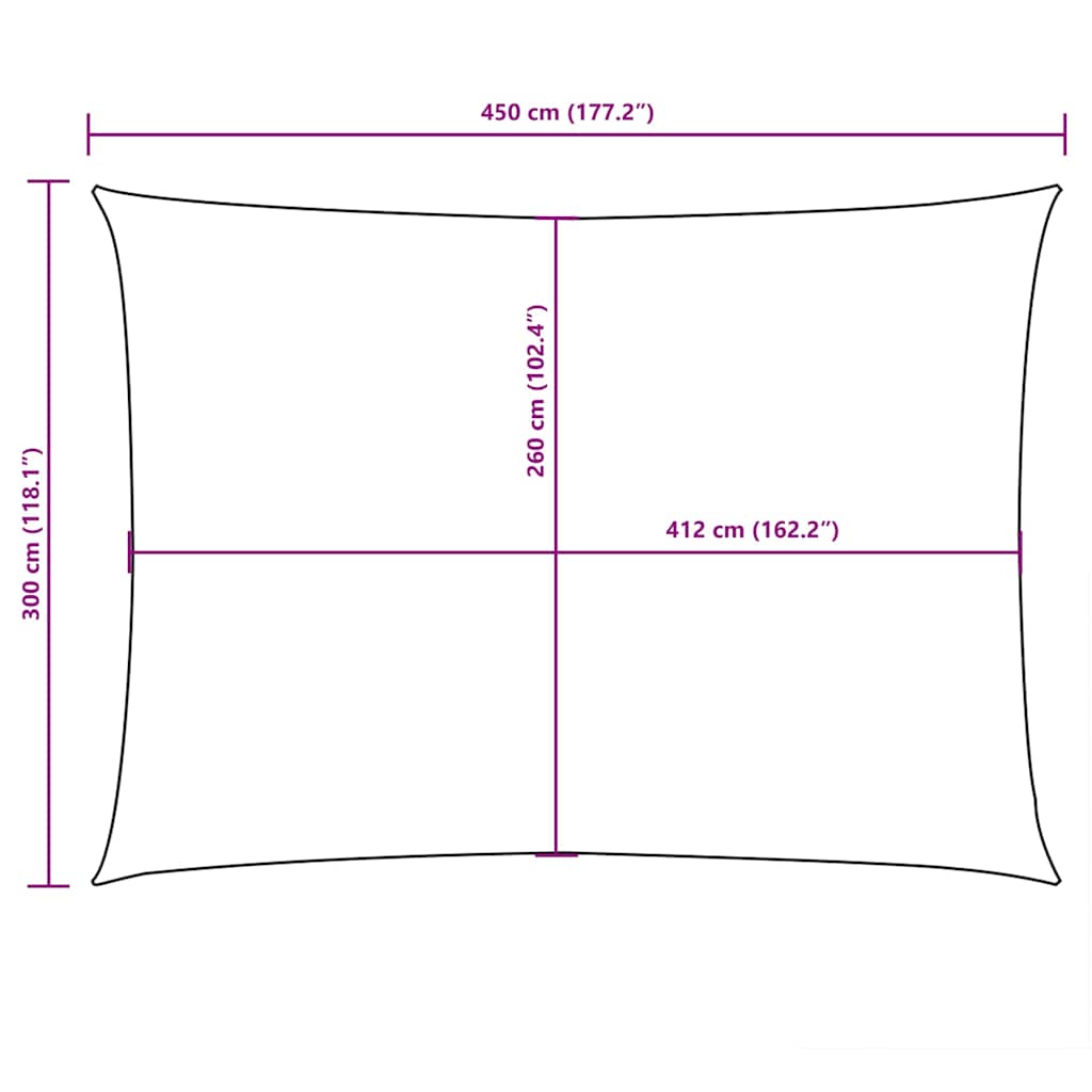135541 vidaXL Sunshade Sail Oxford Fabric Rectangular 3x4,5 m Blue