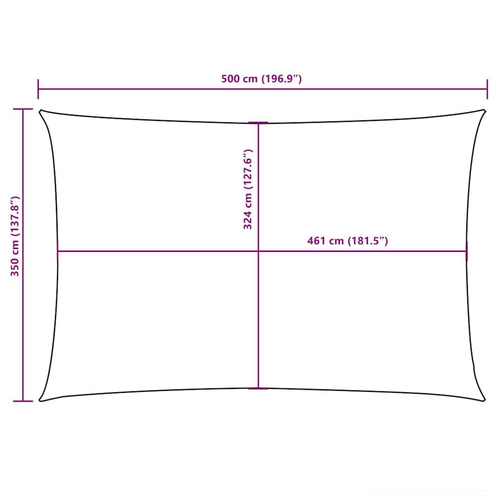 135545 vidaXL Sunshade Sail Oxford Fabric Rectangular 3,5x5 m Blue