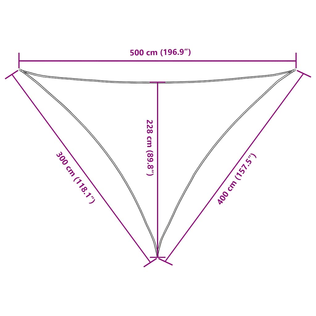 135558 vidaXL Sunshade Sail Oxford Fabric Triangular 3x4x5 m Blue