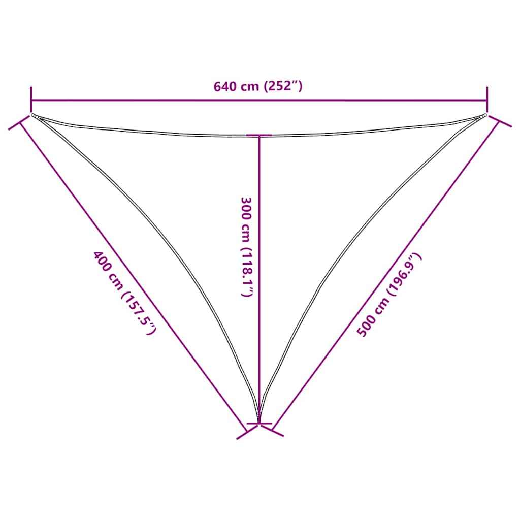 Sunshade Sail Oxford Fabric Triangular 4x5x6,4 m Blue