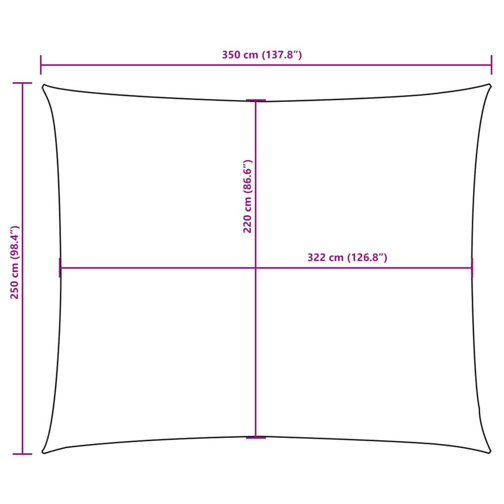 Sunshade Sail Oxford Fabric Rectangular 2,5x3,5 m Yellow