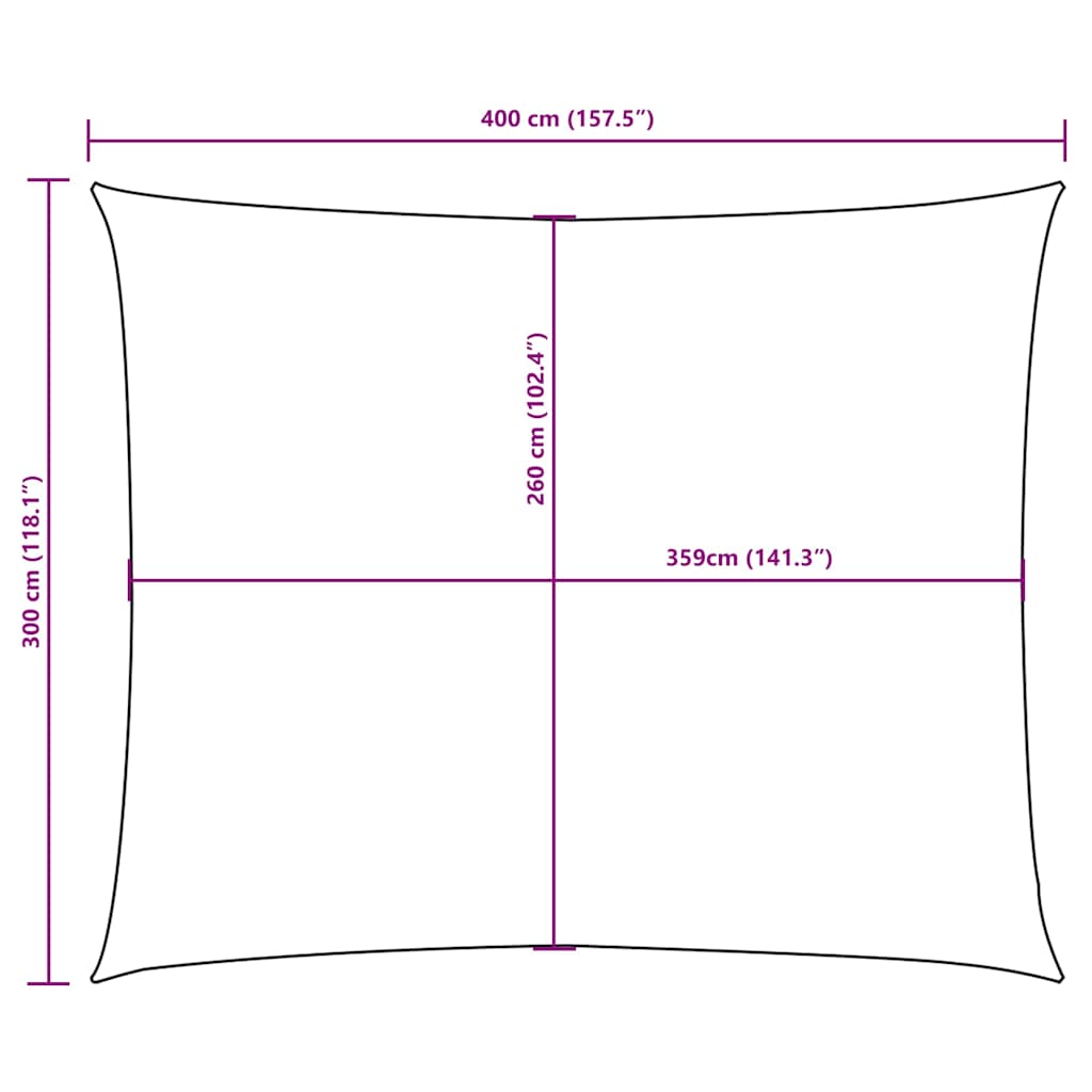 135595 vidaXL Sunshade Sail Oxford Fabric Rectangular 3x4 m Yellow