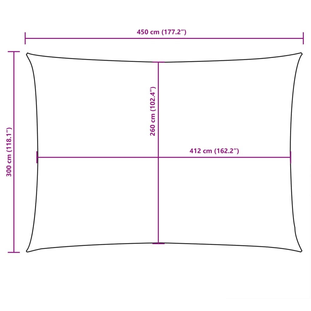 135596 vidaXL Sunshade Sail Oxford Fabric Rectangular 3x4,5 m Yellow