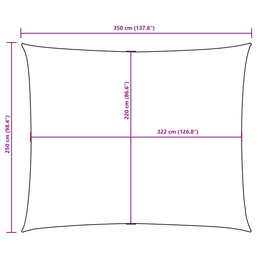 135646 vidaXL Sunshade Sail Oxford Fabric Rectangular 2,5x3,5 m Red