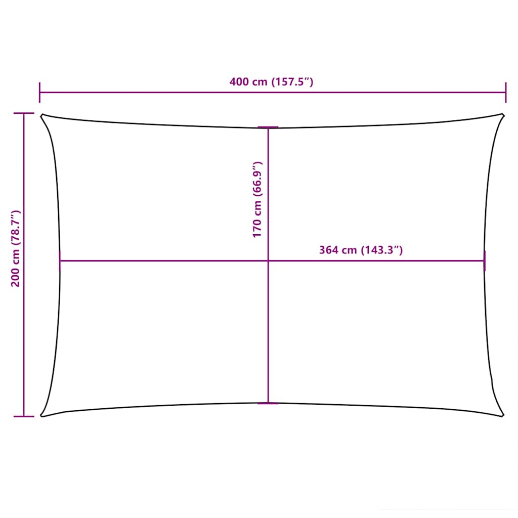 135697 vidaXL Sunshade Sail Oxford Fabric Rectangular 2x4 m Orange