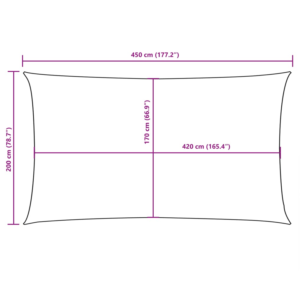 135698 vidaXL Sunshade Sail Oxford Fabric Rectangular 2x4,5 m Orange