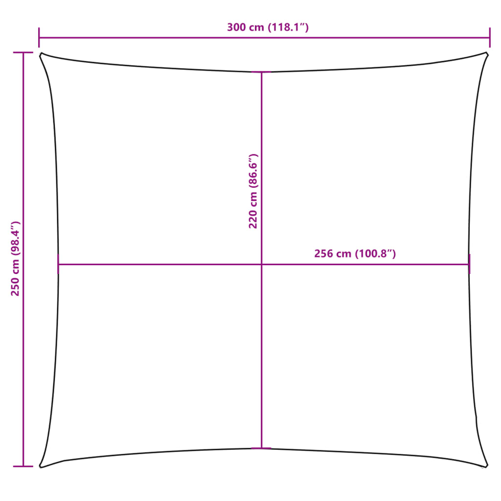 135700 vidaXL Sunshade Sail Oxford Fabric Rectangular 2,5x3 m Orange