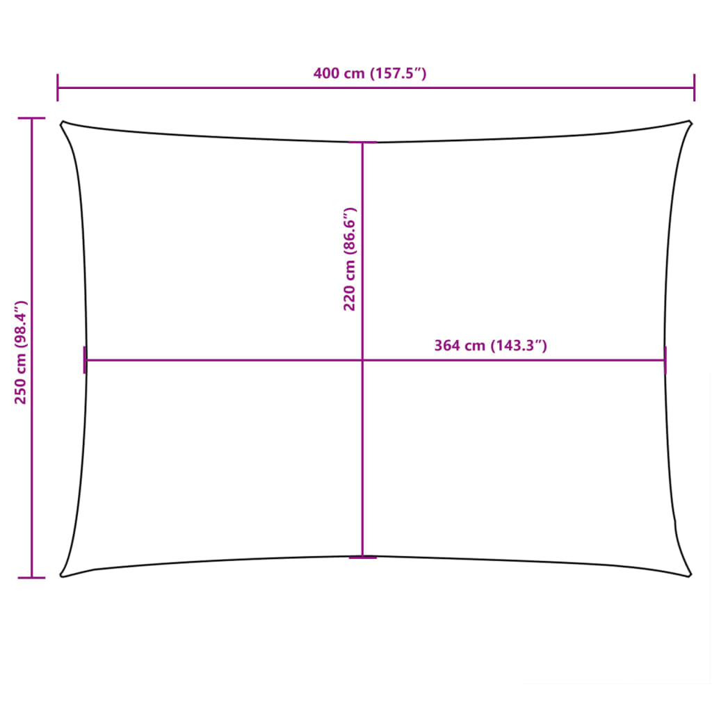 135702 vidaXL Sunshade Sail Oxford Fabric Rectangular 2,5x4 m Orange