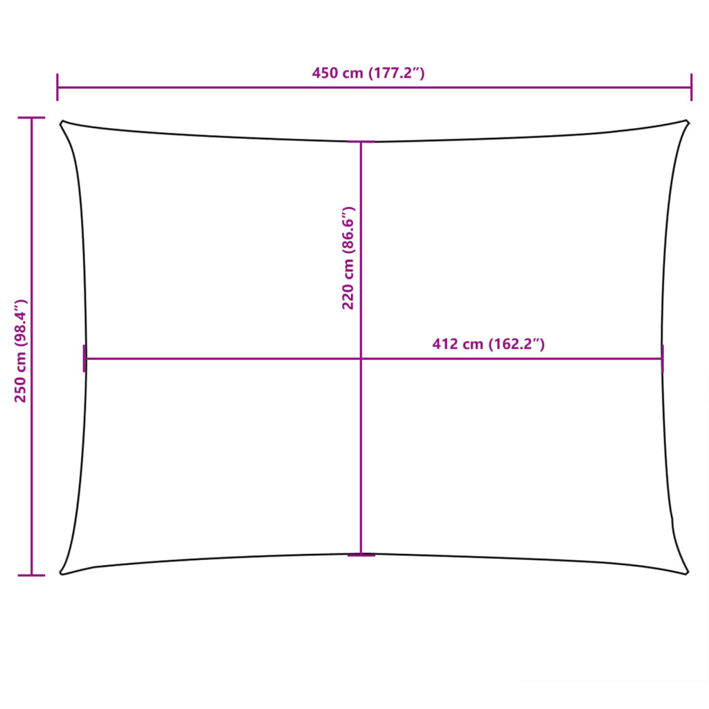 Sunshade Sail Oxford Fabric Rectangular 2,5x4,5 m Orange
