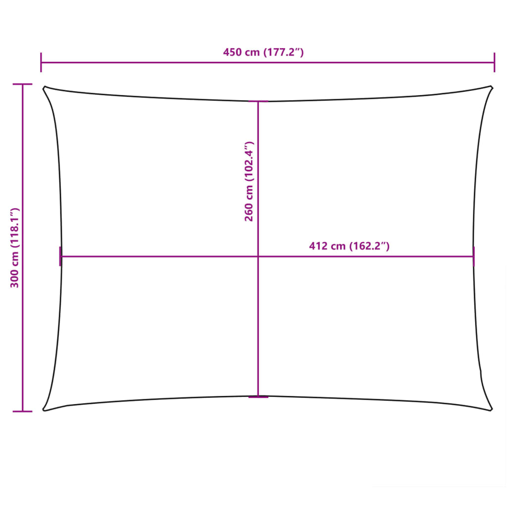 135706 vidaXL Sunshade Sail Oxford Fabric Rectangular 3x4,5 m Orange