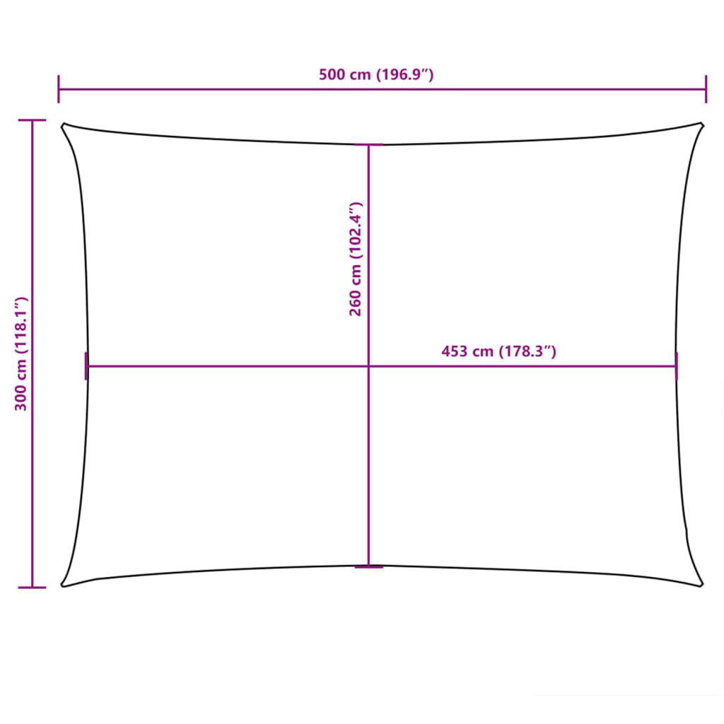 135707 vidaXL Sunshade Sail Oxford Fabric Rectangular 3x5 m Orange
