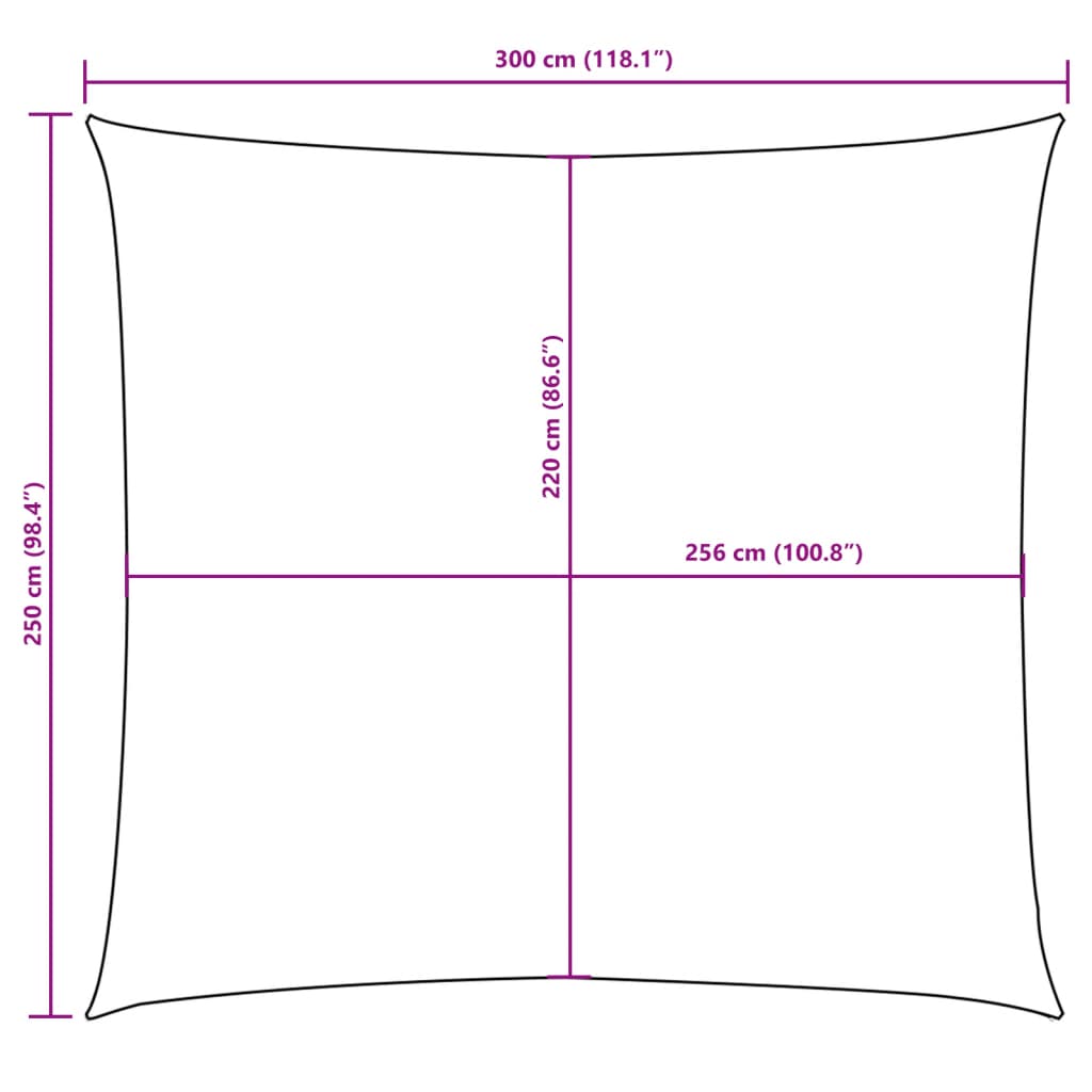 135755 vidaXL Sunshade Sail Oxford Fabric Rectangular 2,5x3 m Black