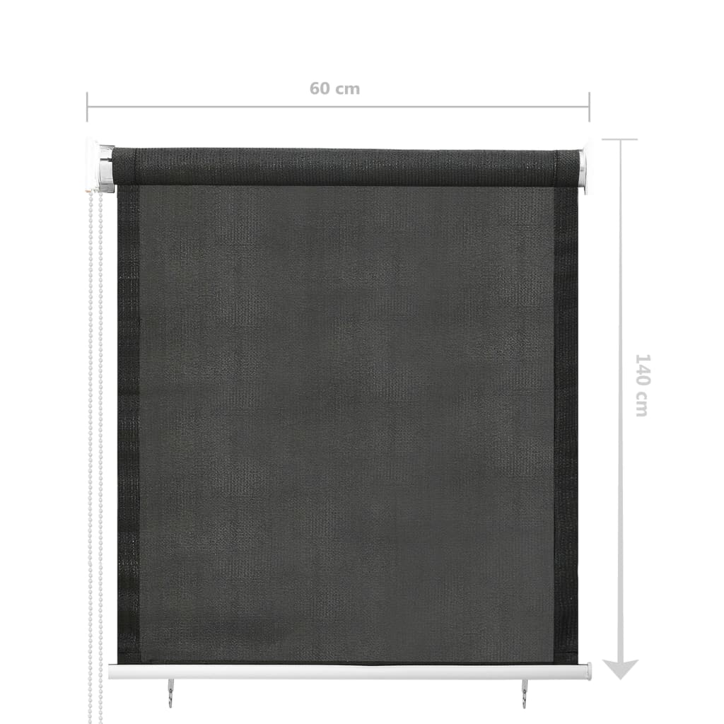 Outdoor Roller Blind 60x140 cm Anthracite