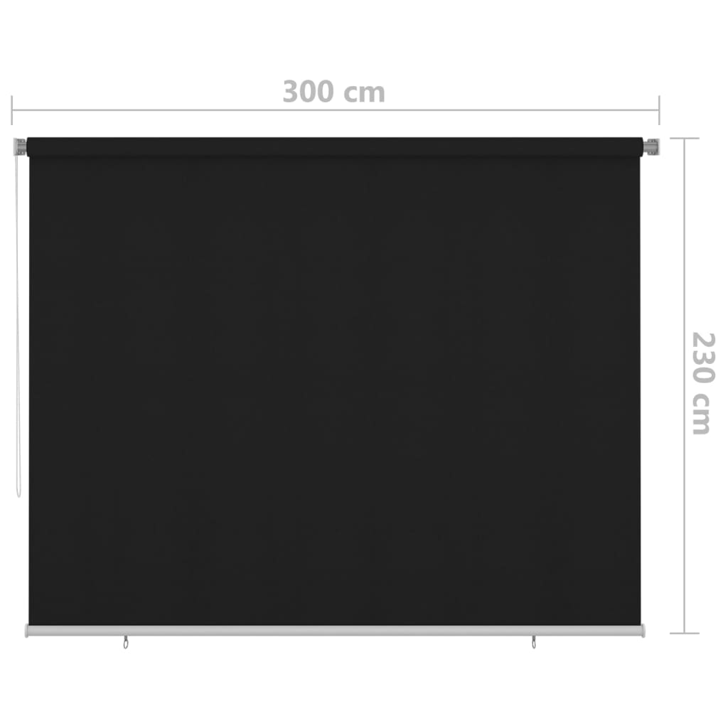 Outdoor Roller Blind 300x230 cm Black